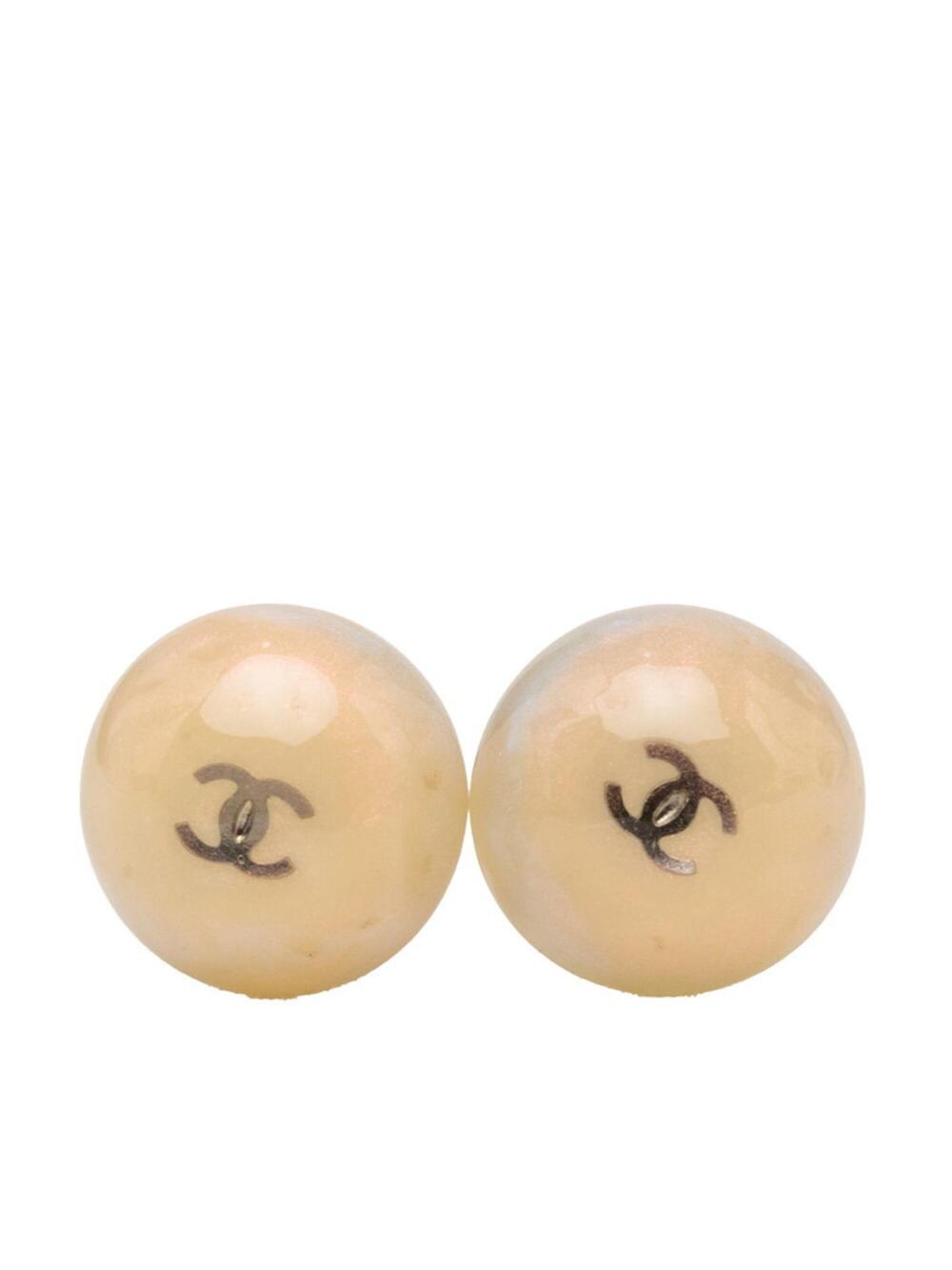 Chanel Cc Logo Round Stud Earrings #276237C55B